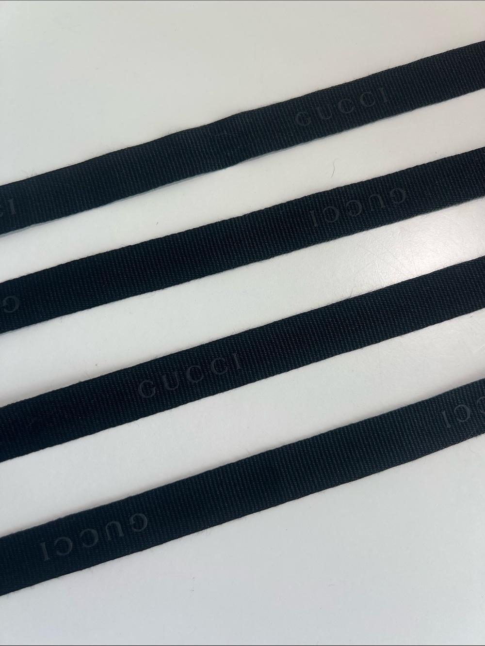 57 Inches of Gucci Ribbon, Black on Black